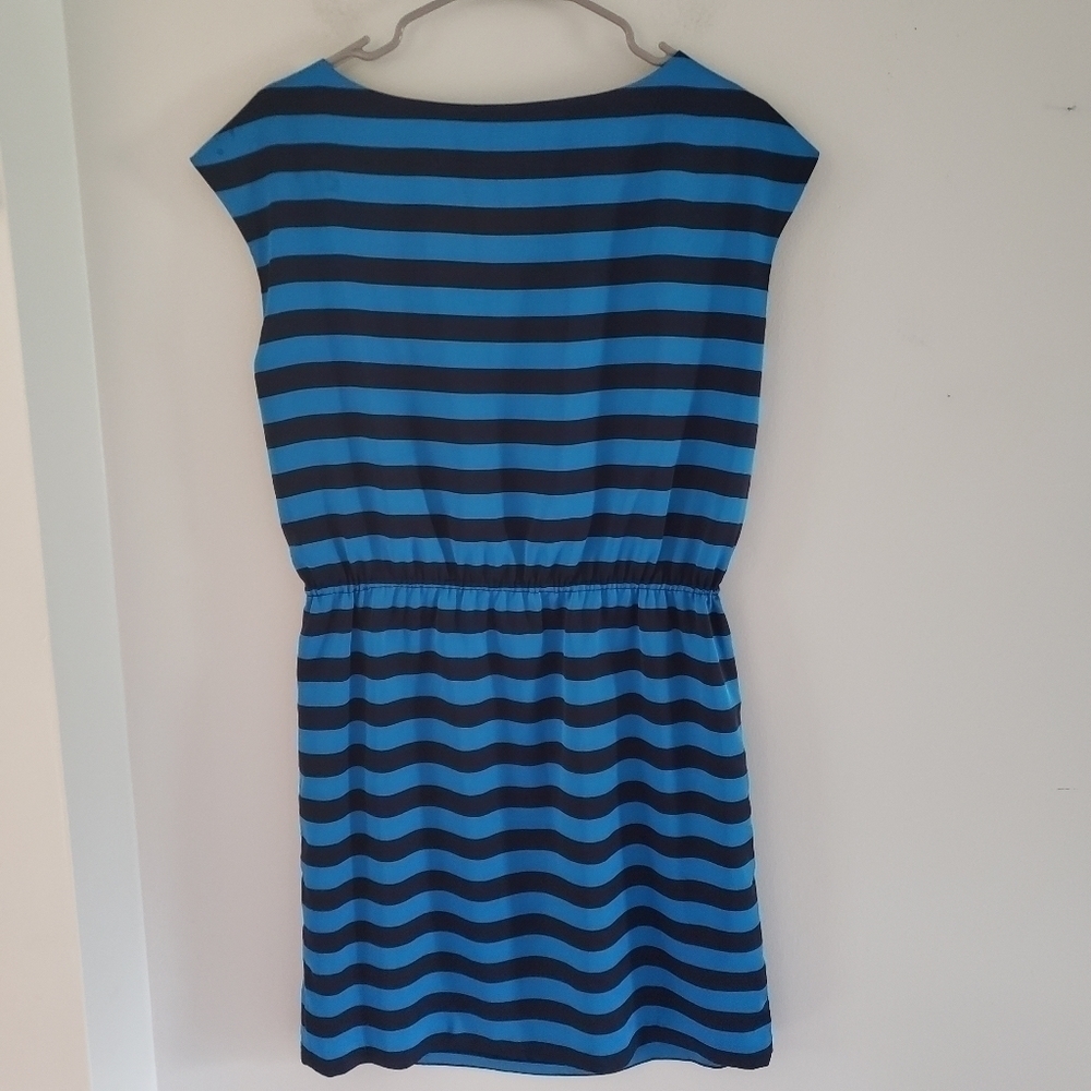 Vince Camuto Blue Stripe Dress Size 10 - Picture 5 of 7
